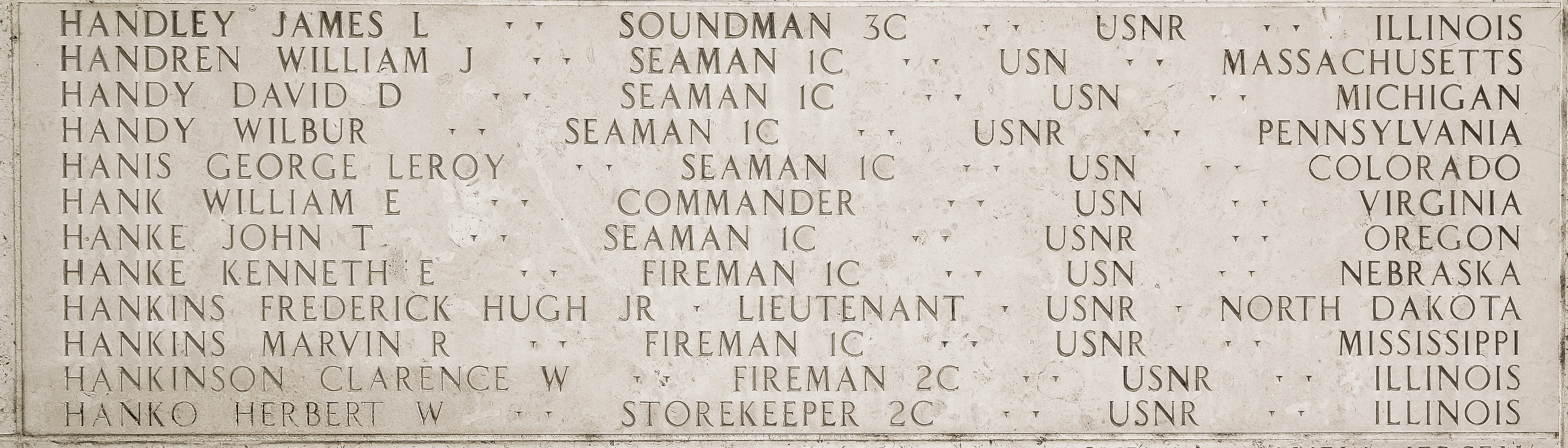 William J. Handren, Seaman First Class